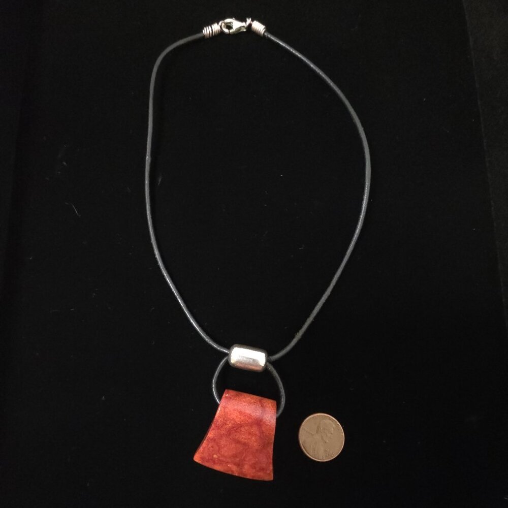Silpada N0965 “Cardinal Rule” Coral Pendant Necklace | .925 Sterling Silver